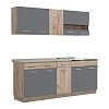 ΚΟΥΖΙΝΑ DALILA 200 GREY OAK / ΓΚΡΙ 200x51,5x206,5εκ 11008335