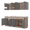 ΚΟΥΖΙΝΑ DALILA 200 GREY OAK / ΓΚΡΙ 200x51,5x206,5εκ 11008335