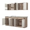 ΚΟΥΖΙΝΑ DALILA 200 GREY OAK / ΛΕΥΚΟ 200x51,5x206,5εκ 11008334