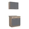 ΚΟΥΖΙΝΑ DALILA 80 GREY OAK / ΓΚΡΙ 80x51,5x206,5εκ 11008359