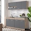 ΚΟΥΖΙΝΑ DALILA 80 GREY OAK / ΓΚΡΙ 80x51,5x206,5εκ 11008359