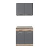 ΚΟΥΖΙΝΑ DALILA 80 GREY OAK / ΓΚΡΙ 80x51,5x206,5εκ 11008359