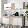ΚΟΥΖΙΝΑ DALILA 80 GREY OAK / ΛΕΥΚΟ 80x51,5x206,5εκ 11008358