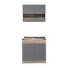 ΚΟΥΖΙΝΑ DALILA 80S GREY OAK / ΓΚΡΙ 80x51,5x206,5εκ 11008361