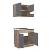 ΚΟΥΖΙΝΑ DALILA 80S GREY OAK / ΓΚΡΙ 80x51,5x206,5εκ 11008361