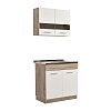 ΚΟΥΖΙΝΑ DALILA 80S GREY OAK / ΛΕΥΚΟ 80x51,5x206,5εκ 11008360