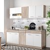 ΚΟΥΖΙΝΑ DALILA 80S GREY OAK / ΛΕΥΚΟ 80x51,5x206,5εκ 11008360