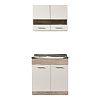 ΚΟΥΖΙΝΑ DALILA 80S GREY OAK / ΛΕΥΚΟ 80x51,5x206,5εκ 11008360