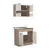 ΚΟΥΖΙΝΑ DALILA 80S GREY OAK / ΛΕΥΚΟ 80x51,5x206,5εκ 11008360