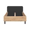 ΚΡΕΒΑΤΙ BARLETTA 120 ARTISAN ΜΕ ΓΚΡΙ ΥΦΑΣΜΑ ΜΑΥΡΑ ΠΟΔΙΑ 131x213,5x85,5εκ (120x200) 11012152
