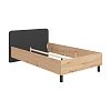 ΚΡΕΒΑΤΙ BARLETTA 120 ARTISAN ΜΕ ΓΚΡΙ ΥΦΑΣΜΑ ΜΑΥΡΑ ΠΟΔΙΑ 131x213,5x85,5εκ (120x200) 11012152