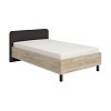 ΚΡΕΒΑΤΙ BARLETTA 120 GREY OAK ΜΕ ΓΚΡΙ ΥΦΑΣΜΑ ΚΑΙ ΜΑΥΡΑ ΠΟΔΙΑ 131x213,5x85,5εκ (120x200) 11012525