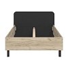 ΚΡΕΒΑΤΙ BARLETTA 120 GREY OAK ΜΕ ΓΚΡΙ ΥΦΑΣΜΑ ΚΑΙ ΜΑΥΡΑ ΠΟΔΙΑ 131x213,5x85,5εκ (120x200) 11012525