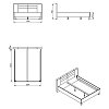 ΚΡΕΒΑΤΙ CANON 160 GREY OAK - ΓΚΡΙ ΥΦΑΣΜΑ 176.5x212.5x93.5εκ (160x200) 11008489