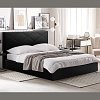 ΚΡΕΒΑΤΙ Fylliana Evelyn ΜΑΥΡΟ ΤΕΧΝΟΔΕΡΜΑ 174x217x105εκ (160x200εκ) 884-220-002