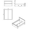 ΚΡΕΒΑΤΙ KENT BK 160 GREY OAK/WHITE OAK 167x208x100εκ 11008506