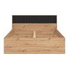ΚΡΕΒΑΤΙ VARADERO 160 ARTISAN OAK-ΜΑΥΡΟ 175x206x92εκ 11011631
