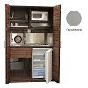 Πολυκουζινάκι Silver ΚΣ125 με πόρτες 125x209x65 Γκρι Αλουμίνιο