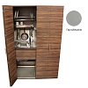 Πολυκουζινάκι Silver ΚΣ125 με πόρτες 125x209x65 Γκρι Αλουμίνιο