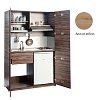 Πολυκουζινάκι Silver ΚΣ125 με πόρτες 125x209x65 Δρυς με Ρόζους