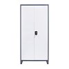 ΜΕΤΑΛΛΙΚΗ ΝΤΟΥΛΑΠΑ Fylliana Everet ΓΚΡΙ-ΛΕΥΚΟ 90x40x190εκ 721-00-001