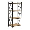 ΜΕΤΑΛΛΙΚΗ ΡΑΦΙΕΡΑ ΜΕ 4 ΡΑΦΙΑ Fylliana FL1617 SONOMA ΧΡΩΜΑ 60x40x140εκ 0016-224-044