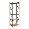 ΜΕΤΑΛΛΙΚΗ ΡΑΦΙΕΡΑ ΜΕ 5 ΡΑΦΙΑ Fylliana FL1616 SONOMA ΧΡΩΜΑ 60x40x180εκ 0016-224-043