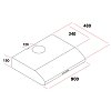 MULTIHOME MH-6685 Απορροφητήρας Ελεύθερος 90cm Μαύρο 2 Μοτέρ