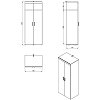 ΝΤΟΥΛΑΠΑ 2Κ Arno Grey Oak-White Oak 80x55x202εκ 11008691