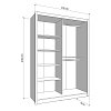 ΝΤΟΥΛΑΠΑ ΜΕ ΚΑΘΡΕΦΤΗ ALBI 150 OG CASHMERE ΧΡΩΜΑ 155x60x216εκ 11014302