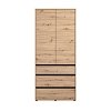 ΝΤΟΥΛΑΠΑ CORBETT 2K3F h211 ARTISAN OAK/ΜΑΥΡΟ ΜΑΤ ΧΡΩΜΑ 93x55x211εκ 11014686