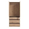 ΝΤΟΥΛΑΠΑ CORBETT 2K3F h211 ARTISAN OAK/ΜΑΥΡΟ ΜΑΤ ΧΡΩΜΑ 93x55x211εκ 11014686