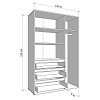ΝΤΟΥΛΑΠΑ CORBETT 3K3F1O h211 CASHMERE/ΜΑΥΡΟ ΜΑΤ ΧΡΩΜΑ 138x55x211εκ 11014290