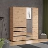 ΝΤΟΥΛΑΠΑ CORBETT 4K3F1O h211 ARTISAN OAK/ΜΑΥΡΟ ΜΑΤ ΧΡΩΜΑ 183x55x211εκ 11014097