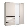ΝΤΟΥΛΑΠΑ CORBETT 4K3F1O h211 CASHMERE/ΜΑΥΡΟ ΜΑΤ ΧΡΩΜΑ 183x55x211εκ 11014287