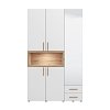 ΝΤΟΥΛΑΠΑ DONALD 3K2F1O h227 ΛΕΥΚΟ/ARTISAN OAK ΧΡΩΜΑ 135x57x227εκ 11014107