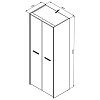 ΝΤΟΥΛΑΠΑ HANA 2Κ GREY OAK 80x52x205εκ 11009044
