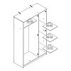 ΝΤΟΥΛΑΠΑ HANA 3K GREY OAK 120x52x205εκ 11009045