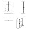 ΝΤΟΥΛΑΠΑ HANA 4K2F2O ΛΕΥΚΟ 160x52x205εκ 11008721