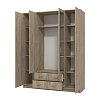 ΝΤΟΥΛΑΠΑ Hana 4Κ2F2O GREY OAK 160x52x205εκ 11008720