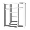ΝΤΟΥΛΑΠΑ Kent 4K2F2O GREY OAK/WHITE OAK 199x56x207εκ 11008716