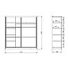 ΝΤΟΥΛΑΠΑ NAVARA ΜΕ ΚΑΘΡΕΦΤΗ 215 OG GREY OAK 213x60x215,5 11008278