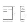 ΝΤΟΥΛΑΠΑ NAVARA 165 ΜΕ ΚΑΘΡΕΦΤΗ ARTISAN OAK 166x60x215,5 11008275