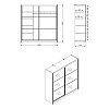 ΝΤΟΥΛΑΠΑ NAVARA ΜΕ ΚΑΘΡΕΦΤΗ 215 2 OG GREY OAK 213x60x215,5εκ 11008348