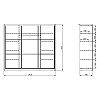 ΝΤΟΥΛΑΠΑ NAVARA ΜΕ ΚΑΘΡΕΦΤΗ 245 OG ARTISAN OAK 242x60x215,5εκ 11008281