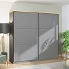 ΝΤΟΥΛΑΠΑ VALENCIA 220 ΓΚΡΙ-ARTISAN OAK-ΓΚΡΙ ΜΑΤ 220x62.5x214εκ 11011498