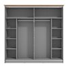ΝΤΟΥΛΑΠΑ VALENCIA 220 ΓΚΡΙ-ARTISAN OAK-ΓΚΡΙ ΜΑΤ 220x62.5x214εκ 11011498