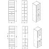 ΝΤΟΥΛΑΠΙ ΚΟΥΖΙΝΑΣ Diva BD 60 ΛΕΥΚΗ/ΛΕΥΚΗ ΛΑΚΑ 60x57,5x214,5εκ 11011284