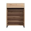 ΠΑΠΟΥΤΣΟΘΗΚΗ FLANNAN 2K1F2V ARTISAN OAK/ΜΑΥΡΟ MATT ΧΡΩΜΑ 80x40x110εκ 11014082