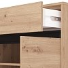 ΠΑΠΟΥΤΣΟΘΗΚΗ FLANNAN 2K1F2V ARTISAN OAK/ΜΑΥΡΟ MATT ΧΡΩΜΑ 80x40x110εκ 11014082